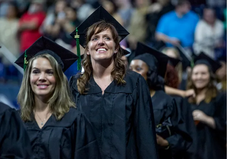Community college graduation celebration
