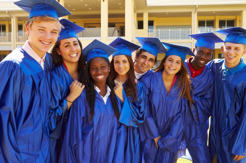 High school graduation ceremony