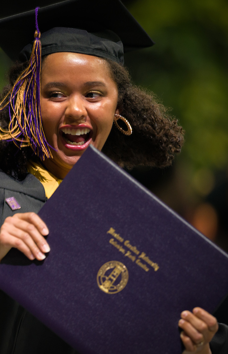 Graduation ceremony moment